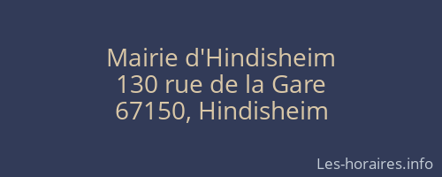 Mairie d'Hindisheim