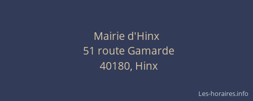 Mairie d'Hinx