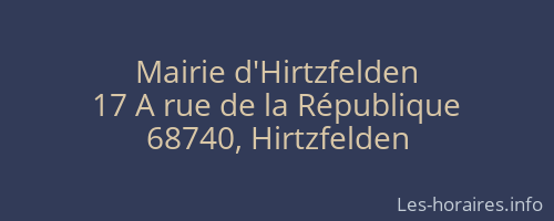 Mairie d'Hirtzfelden