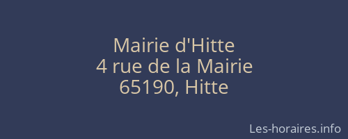 Mairie d'Hitte