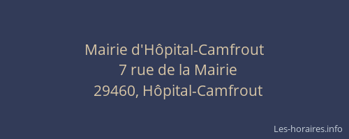 Mairie d'Hôpital-Camfrout