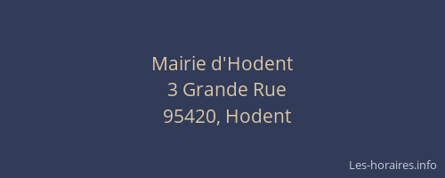 Mairie d'Hodent