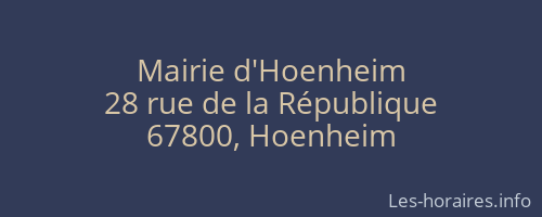 Mairie d'Hoenheim