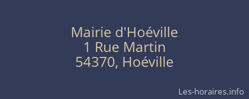 Mairie d'Hoéville