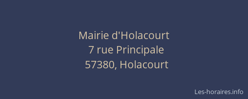 Mairie d'Holacourt