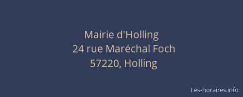 Mairie d'Holling