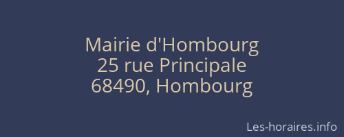 Mairie d'Hombourg