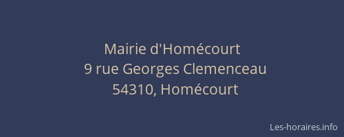 Mairie d'Hom&eacute;court