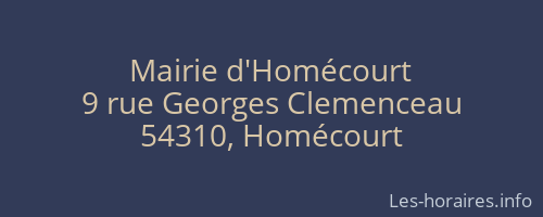Mairie d'Homécourt