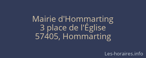 Mairie d'Hommarting