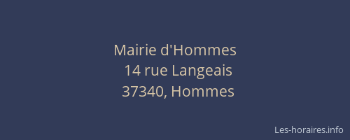Mairie d'Hommes