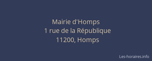 Mairie d'Homps