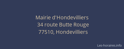 Mairie d'Hondevilliers