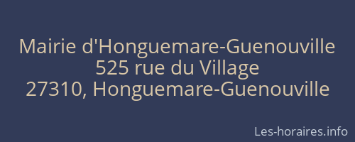 Mairie d'Honguemare-Guenouville