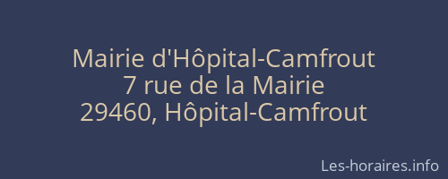 Mairie d'Hôpital-Camfrout