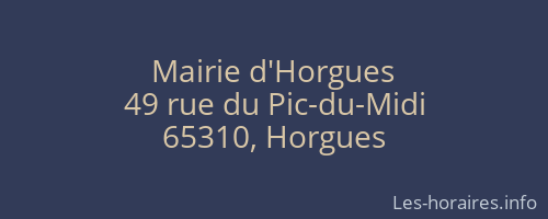 Mairie d'Horgues
