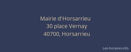 Mairie d'Horsarrieu