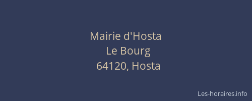 Mairie d'Hosta