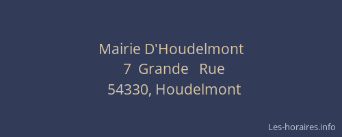Mairie D'Houdelmont