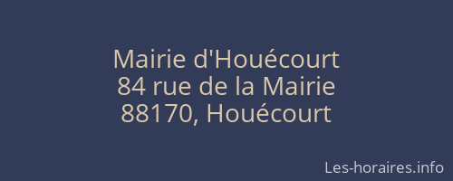 Mairie d'Houécourt