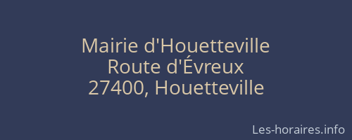 Mairie d'Houetteville