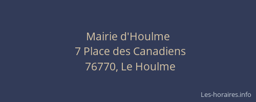 Mairie d'Houlme
