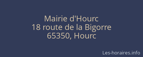 Mairie d'Hourc