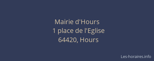 Mairie d'Hours