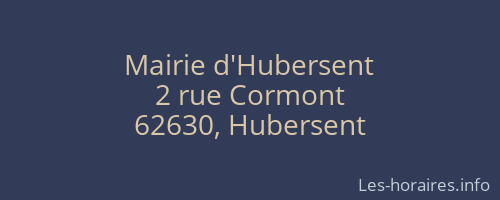 Mairie d'Hubersent