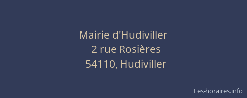 Mairie d'Hudiviller