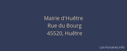 Mairie d'Hu&ecirc;tre