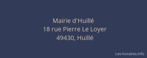 Mairie d'Huillé