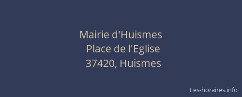 Mairie d'Huismes