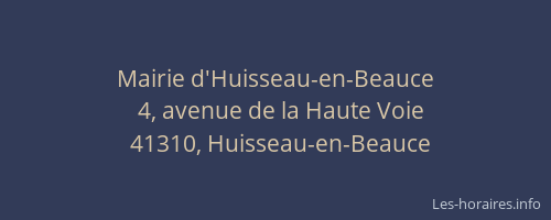 Mairie d'Huisseau-en-Beauce
