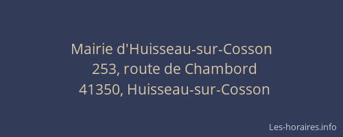 Mairie d'Huisseau-sur-Cosson