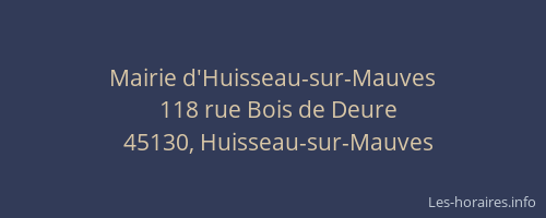 Mairie d'Huisseau-sur-Mauves