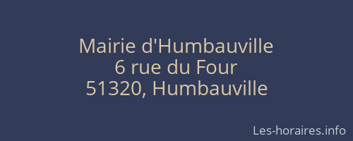 Mairie d'Humbauville