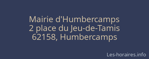 Mairie d'Humbercamps