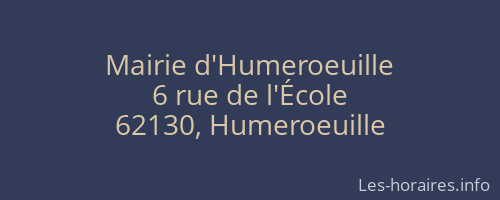 Mairie d'Humeroeuille