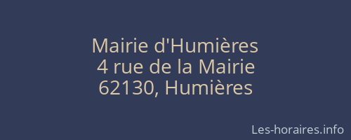 Mairie d'Humières