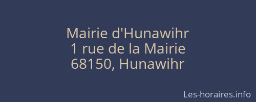 Mairie d'Hunawihr