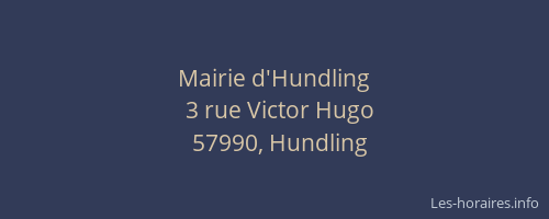Mairie d'Hundling