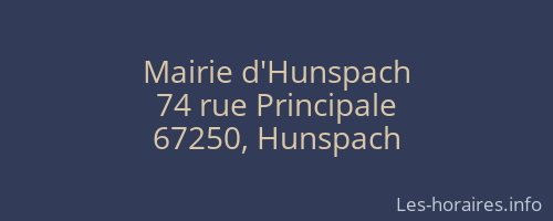 Mairie d'Hunspach