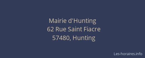 Mairie d'Hunting