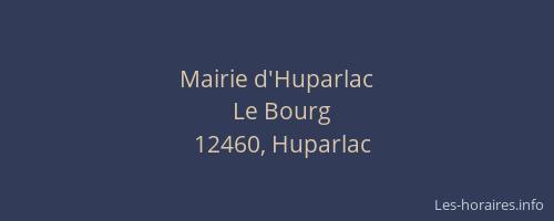 Mairie d'Huparlac