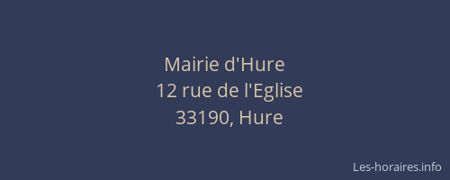Mairie d'Hure
