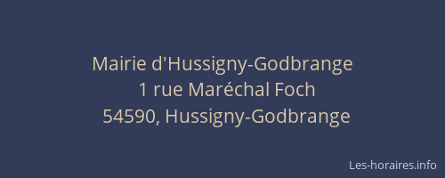 Mairie d'Hussigny-Godbrange