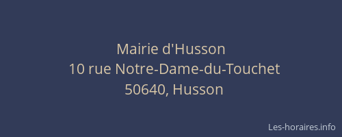 Mairie d'Husson