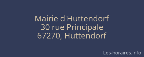 Mairie d'Huttendorf