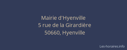 Mairie d'Hyenville